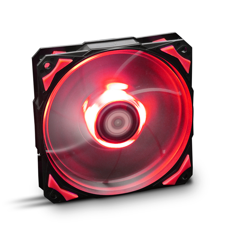 NOX H-Fan LED Boitier PC Ventilateur 12 cm Noir, Rouge, Blanc