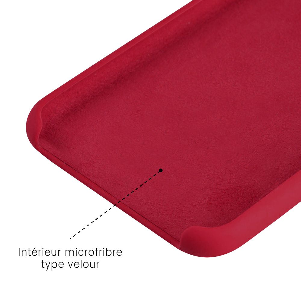 Coque silicone unie Soft Touch Rouge Passion compatible Samsung Galaxy Note 10