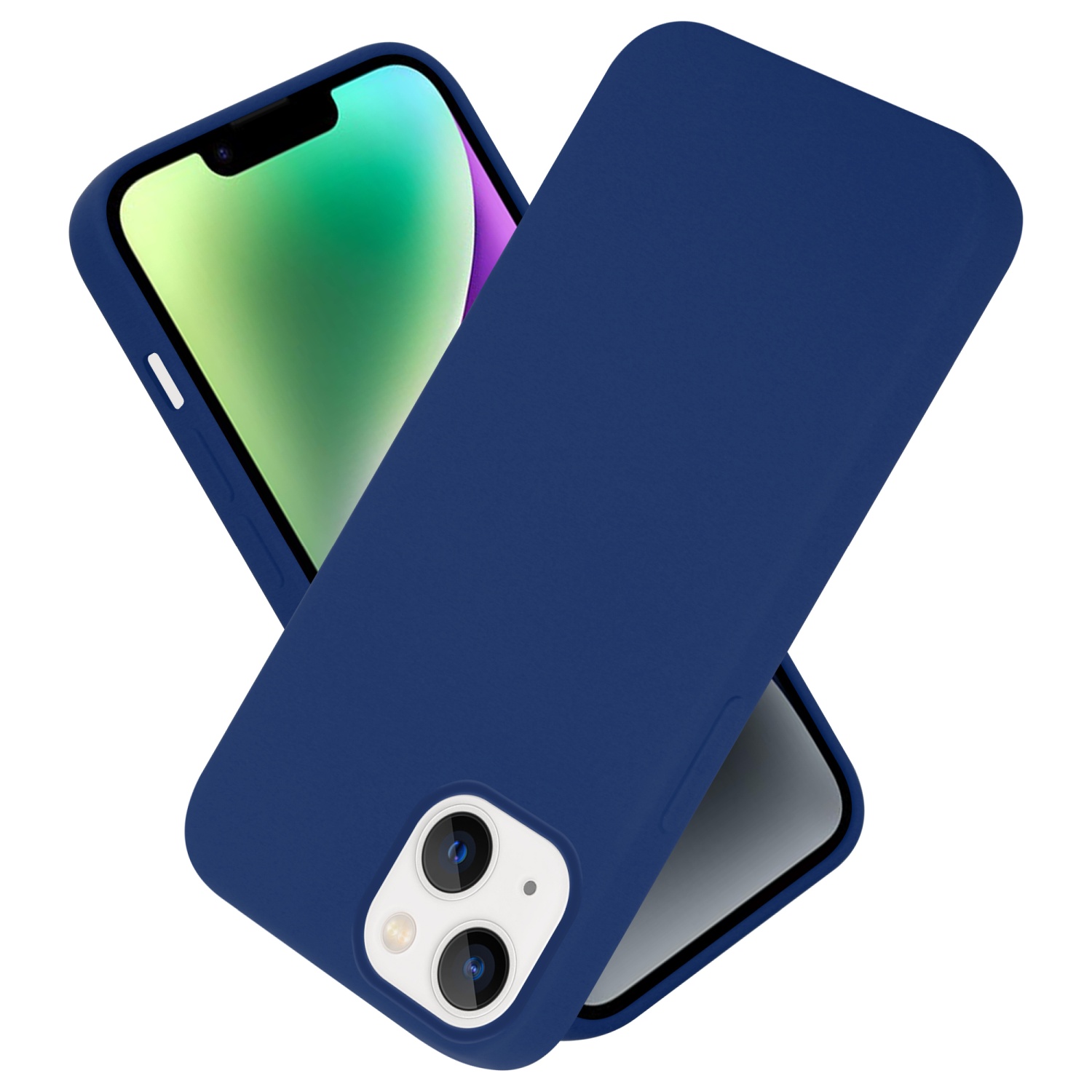 Coque pour Apple iPhone 14 PLUS en LIQUID BLUE Housse de protection Étui en silicone TPU flexible