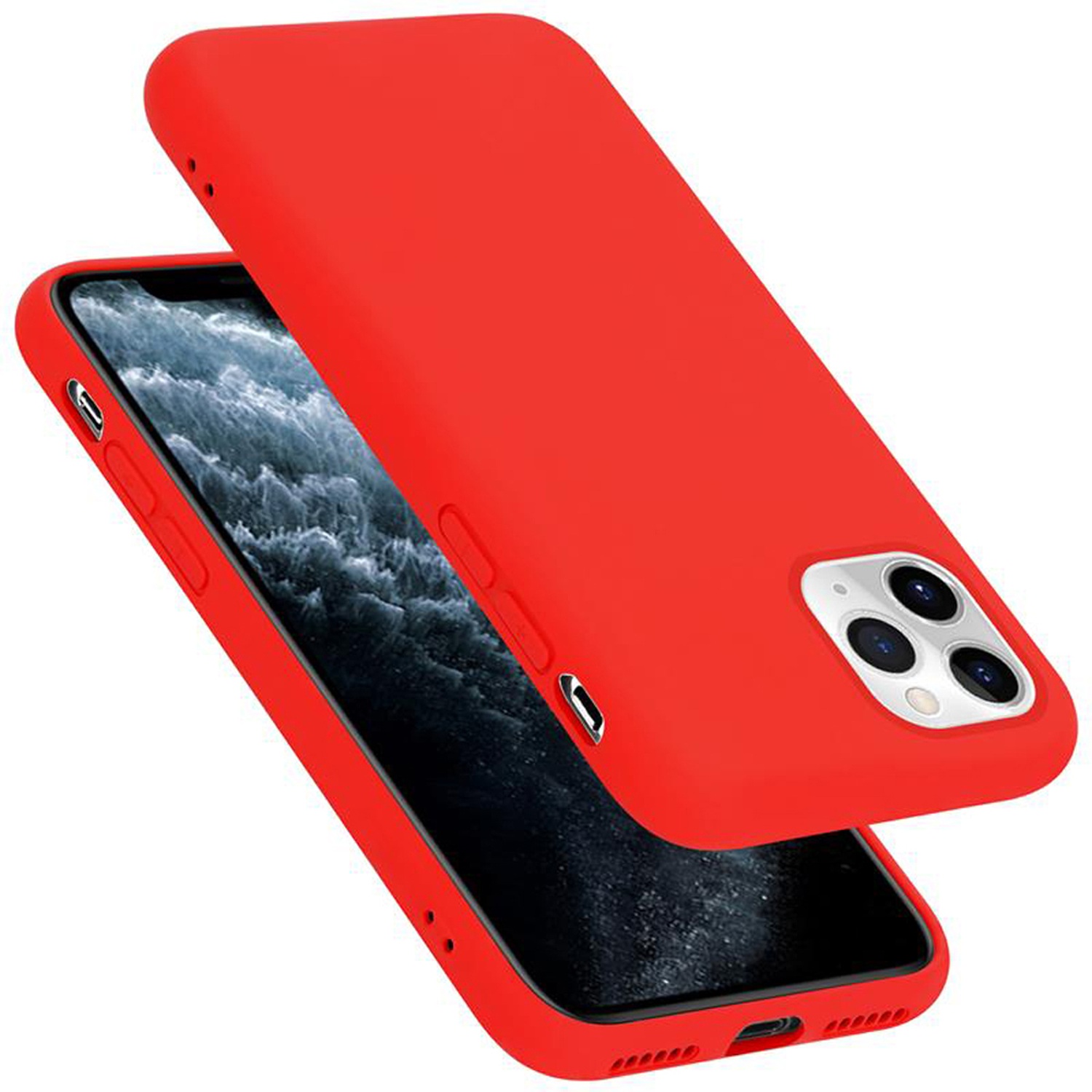 Coque pour Apple iPhone 11 PRO en LIQUID RED Housse de protection Étui en silicone TPU flexible