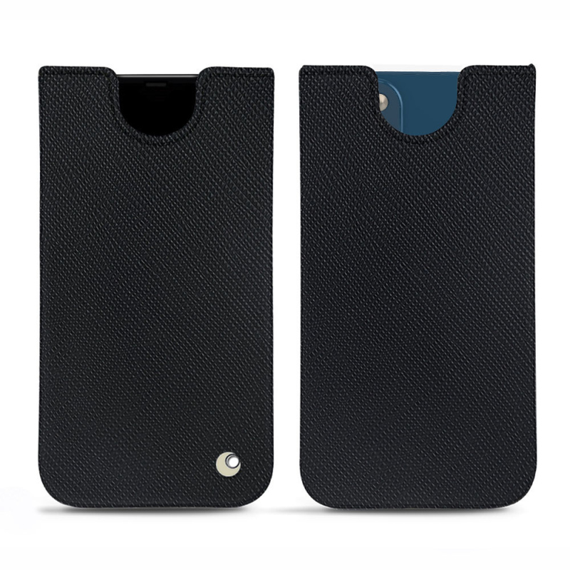 Pochette cuir Apple iPhone 14 Plus - Pochette - Noir élégant  ( Noir / Black ) - NOREVE