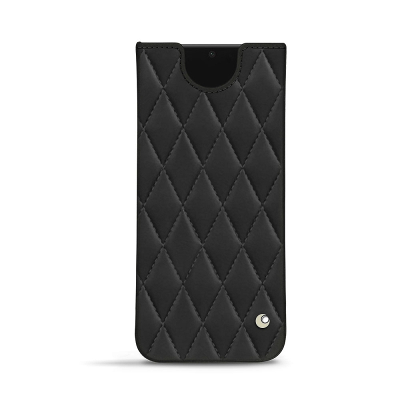 Pochette cuir Samsung Galaxy S23 - Pochette - Noir - Cuir lisse couture