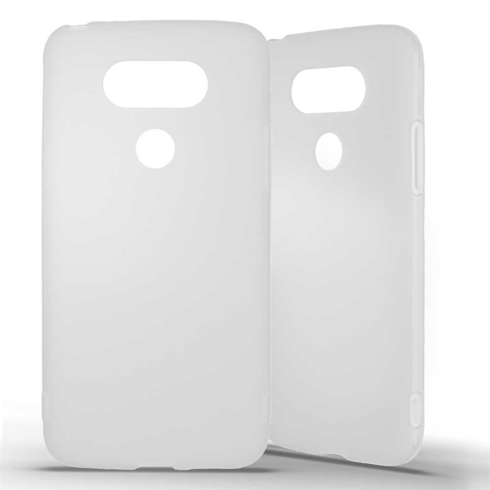 Coque silicone unie compatible Givré Blanc LG G5