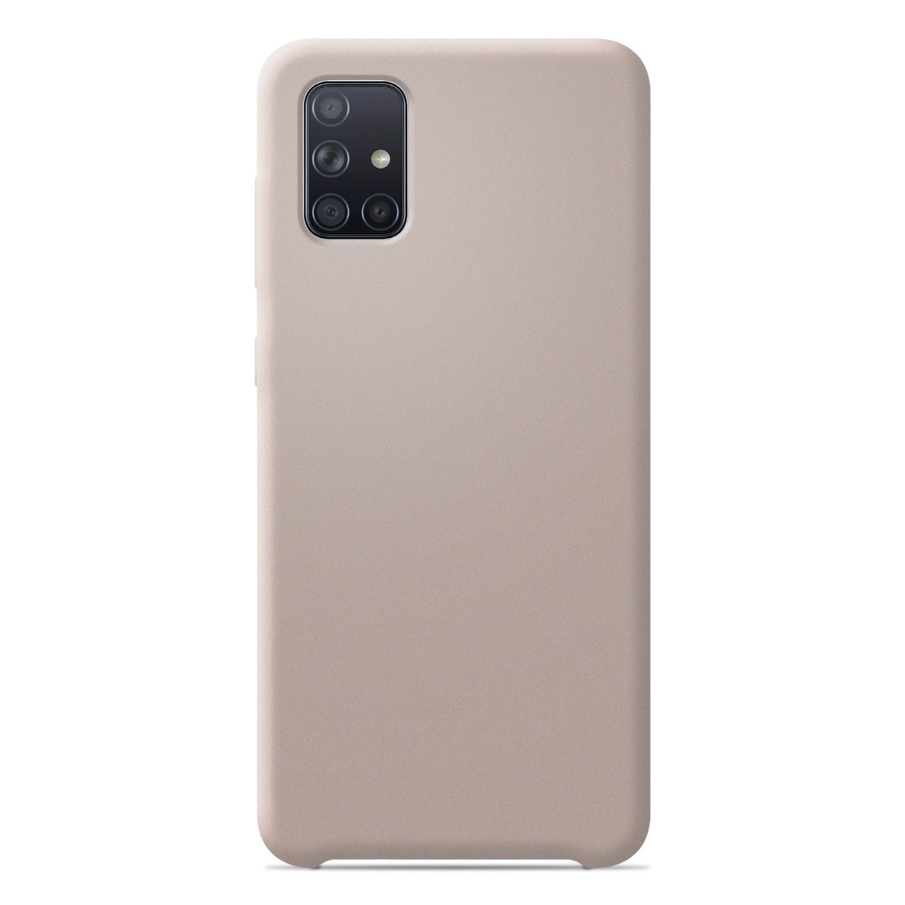 Coque silicone unie Soft Touch Sable rosé compatible Samsung Galaxy A71