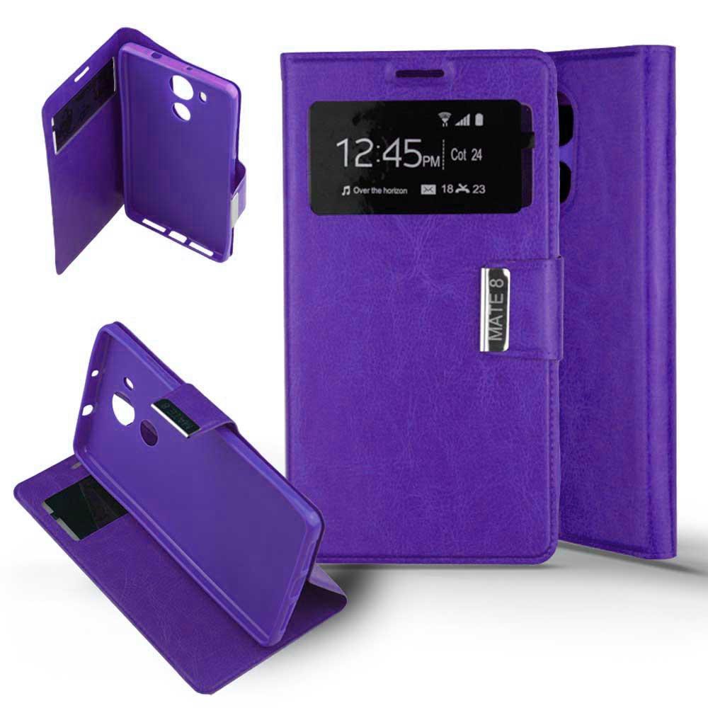 Etui Folio Violet compatible Huawei Mate 8