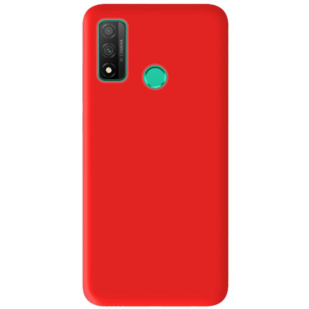 Coque silicone unie Mat Rouge compatible Huawei P Smart 2020