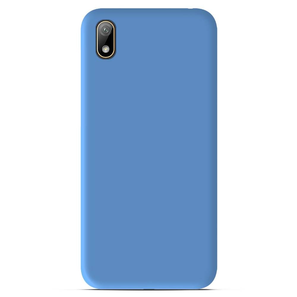 Coque silicone unie Mat Bleu compatible Huawei Y5 2019