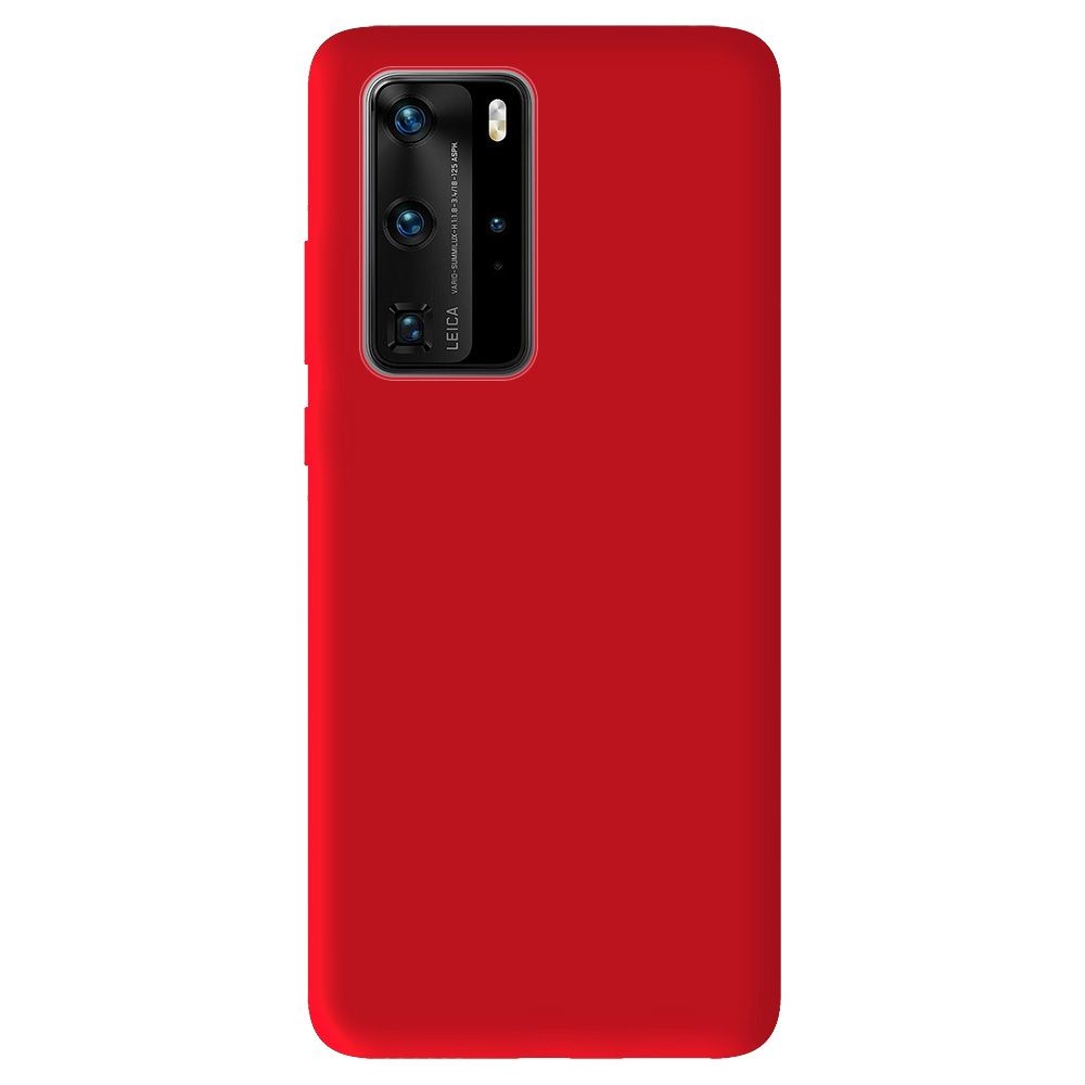 Coque silicone unie Mat Rouge compatible Huawei P40 Pro
