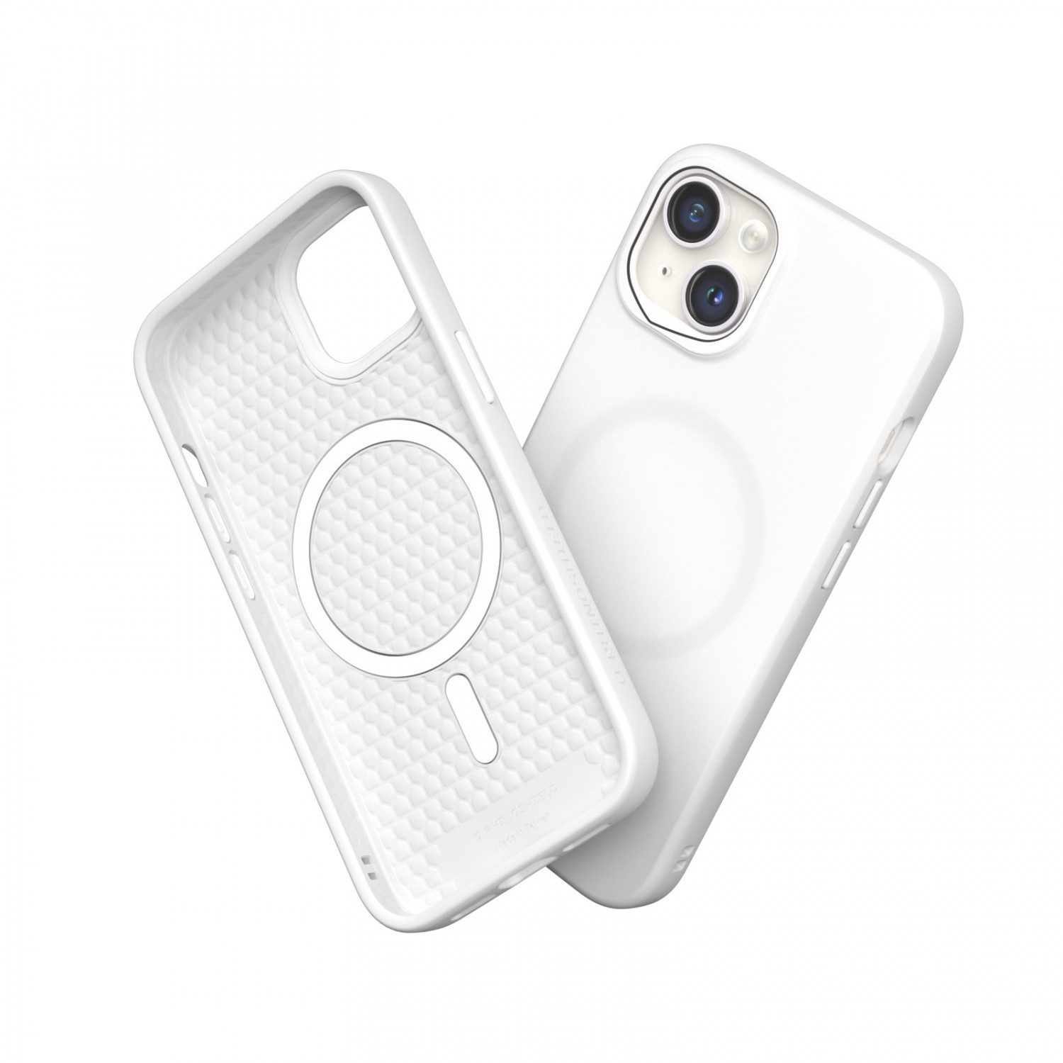 RhinoShield Coque Compatible avec [iPhone 15 Pro]   SolidSuit Compatible avec Magsafe - Coque Fine avec Technologie d'absorption des Chocs et Finition Premium Mate - Blanc