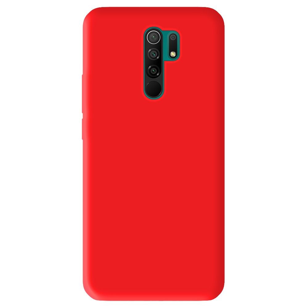 Coque silicone unie Mat Rouge compatible Xiaomi Redmi 9
