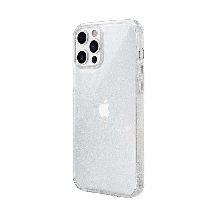 Coque hybride étincelante invisible pour iPhone Apple  12/12 Pro, Transparente