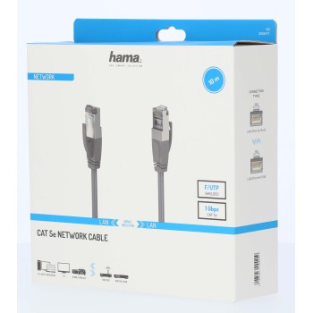 Hama 00200671 câble de réseau Gris 10 m Cat5e F/UTP (FTP)