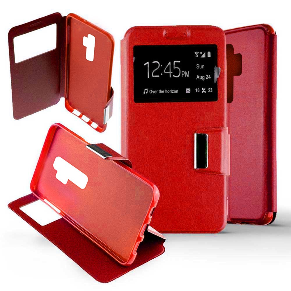 Etui Folio Rouge compatible Samsung Galaxy S9 Plus