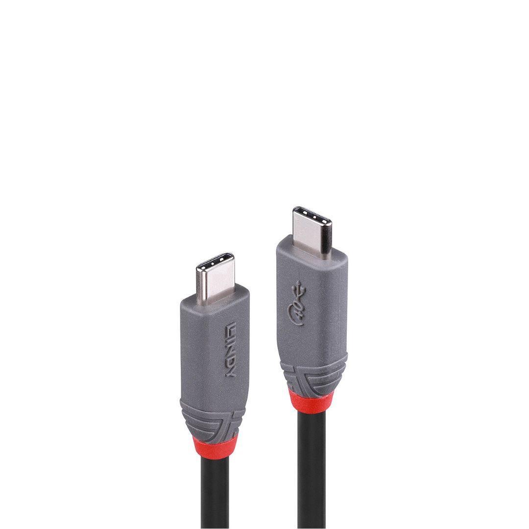 Lindy 36947 câble USB 0,8 m USB4 Gen 3x2 USB C Noir