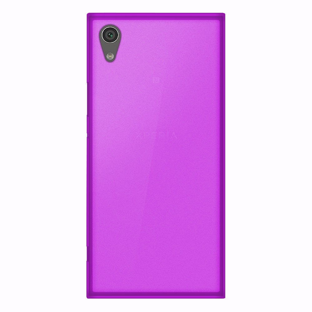 Coque silicone unie compatible Givré Violet Sony Xperia XA1