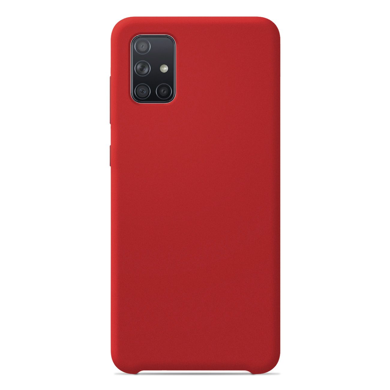 Coque silicone unie Soft Touch Rouge compatible Samsung Galaxy A51