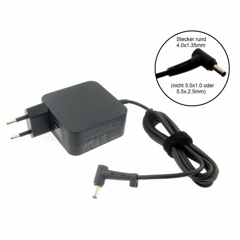 original charger (power supply) W15-065N1B, 19V, 3.42A for ASUS X541, round plug 4.0x1.35mm