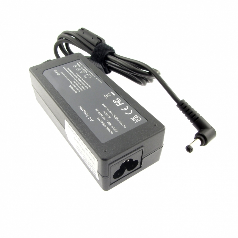 Charger (Power Supply), 19V, 3.42A for TOSHIBA Satellite T235D, Plug 5.5 x 2.5 mm round