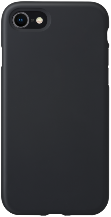 Coque antichoc en gel de silicone doux pour Apple iPhone 7/8, Noir satin