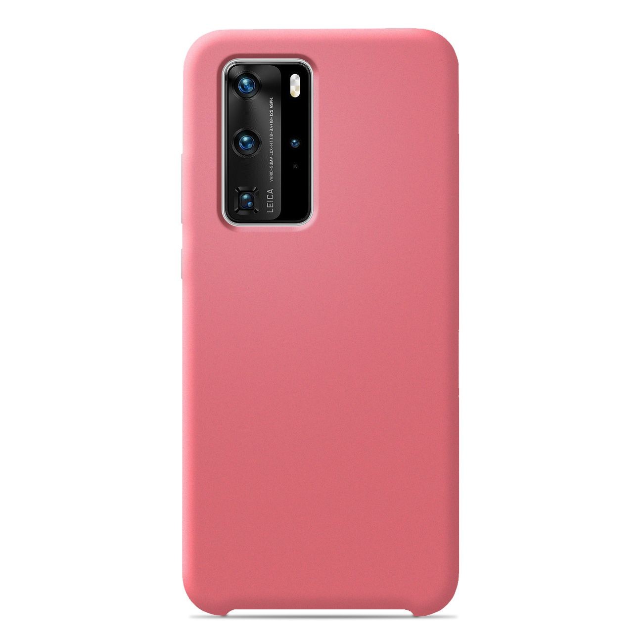 Coque silicone unie Soft Touch Rose compatible Huawei P40 Pro