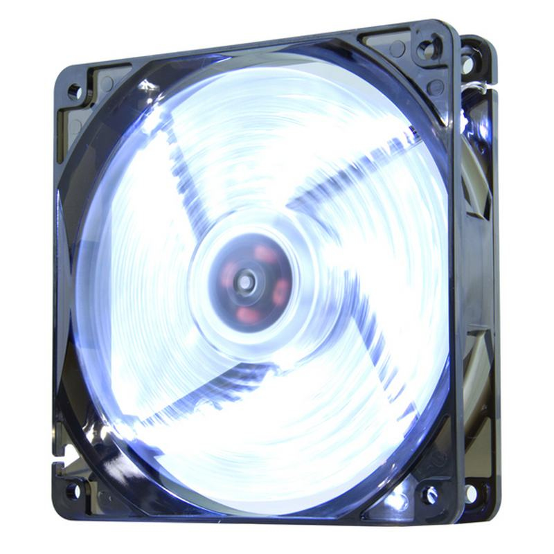 NOX NXCFAN120LW système de refroidissement d'ordinateur Boitier PC Ventilateur 12 cm Noir, Blanc