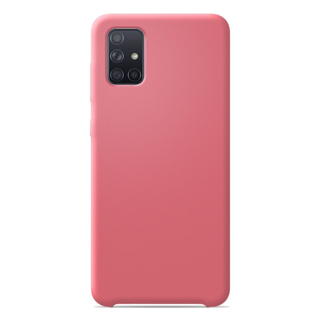Coque silicone unie Soft Touch Rose compatible Samsung Galaxy A51