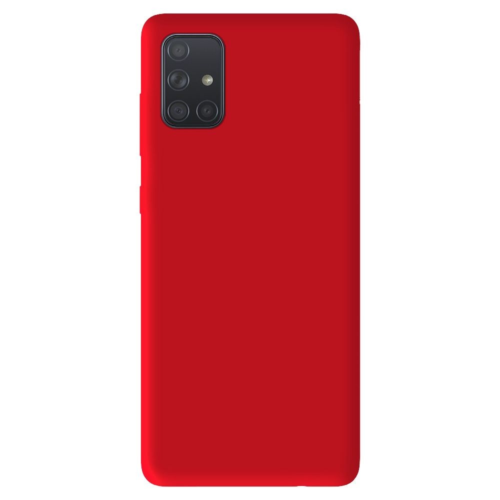 Coque silicone unie Mat Rouge compatible Samsung Galaxy A51