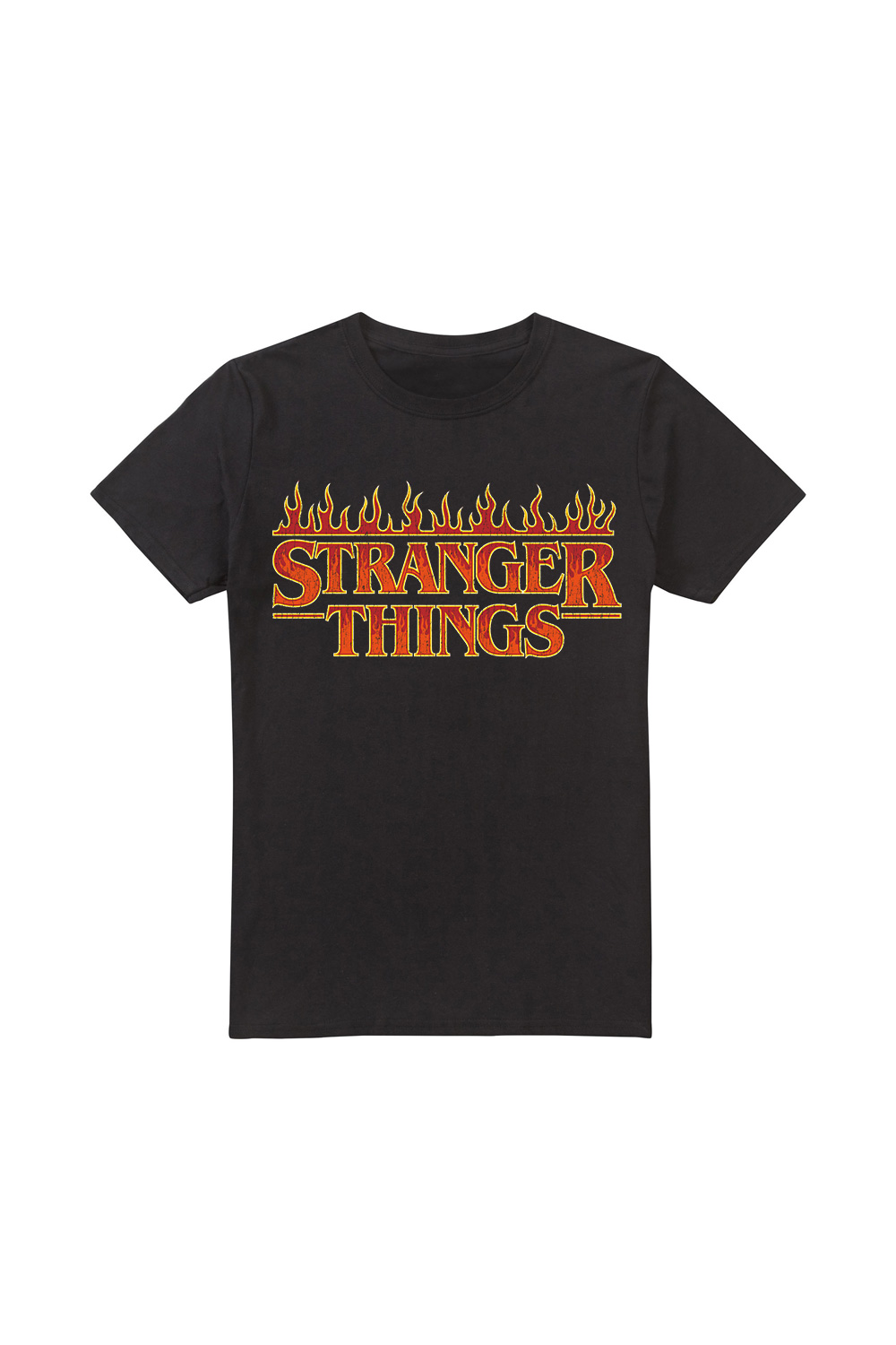 Stranger Things Vintage Flaming Logo T-Shirt 3