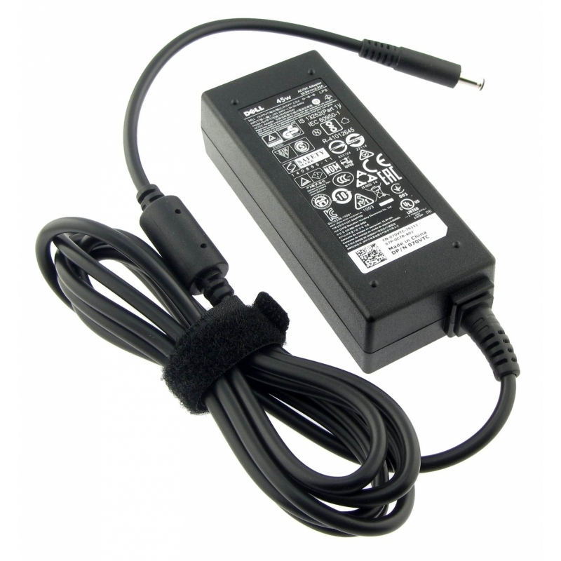 original charger (power supply) for DELL 0KXTTW, 19.5V, 2.31A plug 4.5 x 3.0 mm round with pin