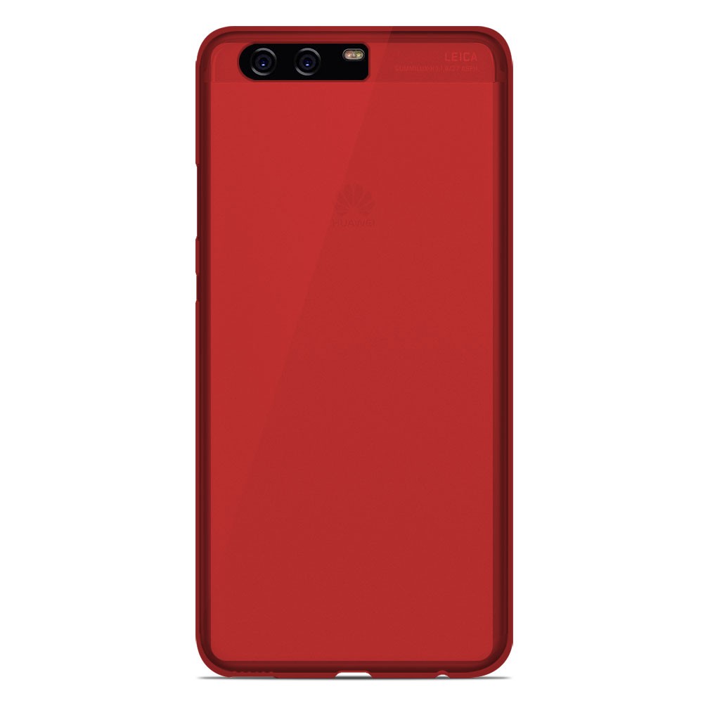 Coque silicone unie compatible Givré Rouge Huawei P10 Plus