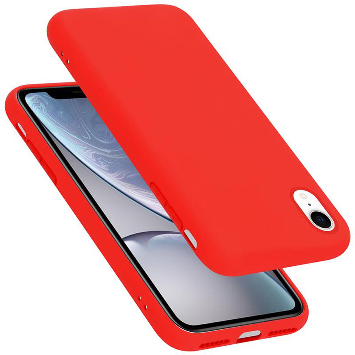 Coque pour Apple iPhone XR en LIQUID RED Housse de protection Étui en silicone TPU flexible