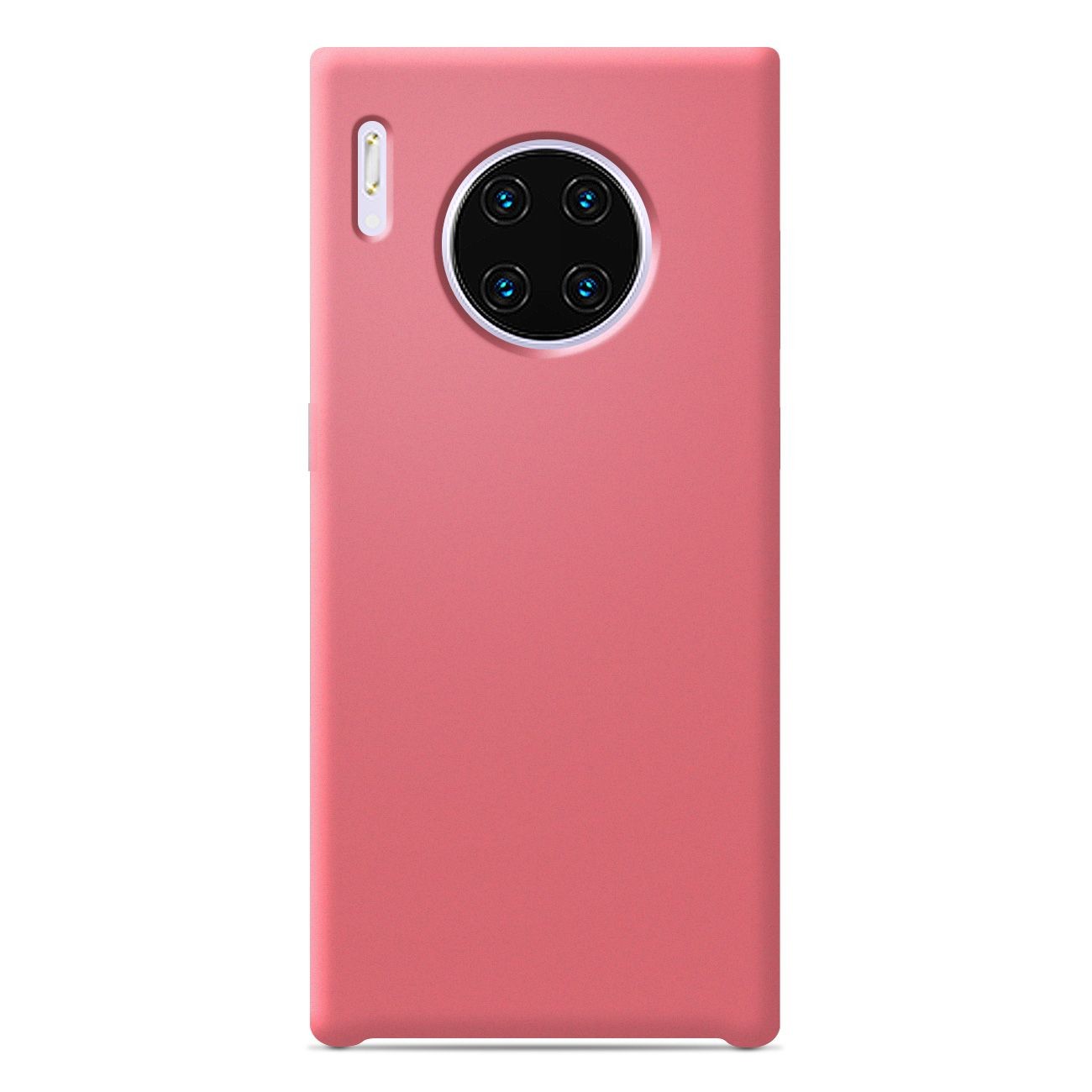 Coque silicone unie Soft Touch Rose compatible Huawei Mate 30 Pro