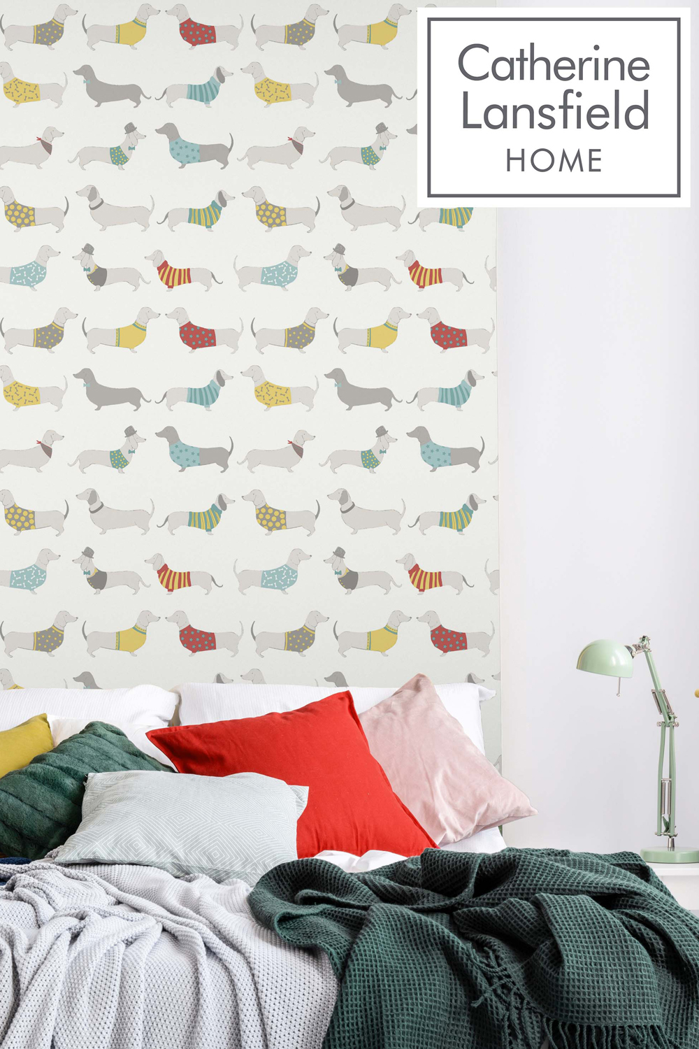 Catherine Lansfield 'Silly Sausage Dogs' Wallpaper 2