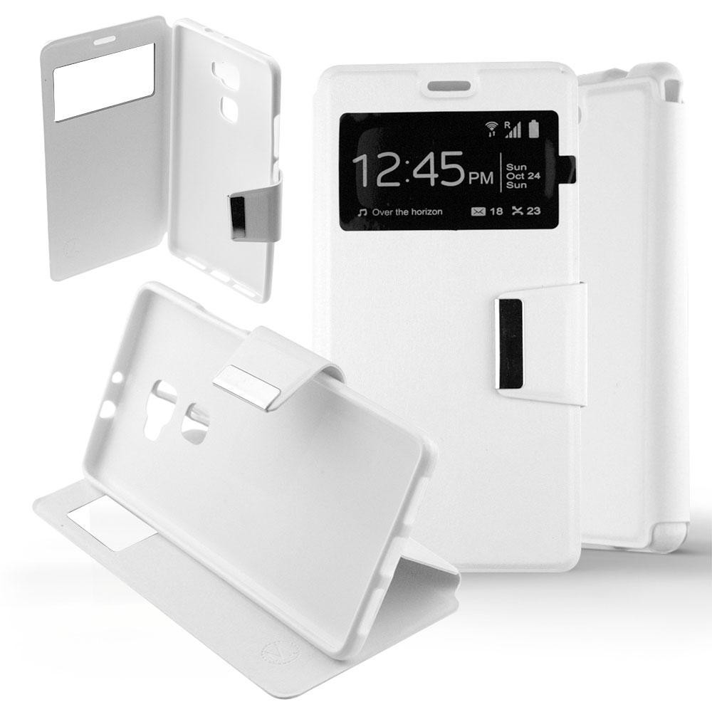 Etui Folio Blanc compatible Huawei Mate S