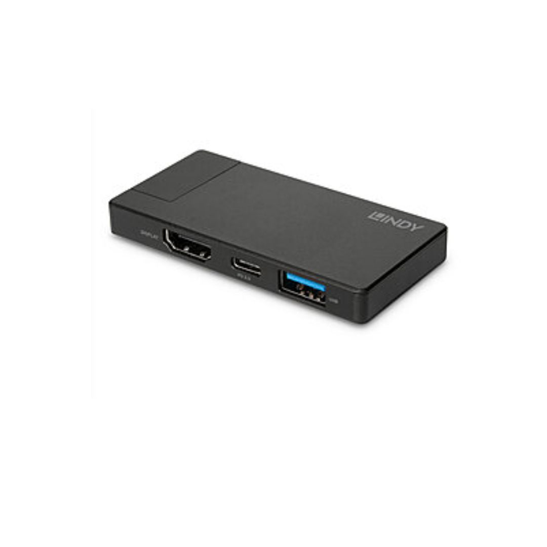 Lindy DST-Micro Avec fil USB 3.2 Gen 1 (3.1 Gen 1) Type-C Noir