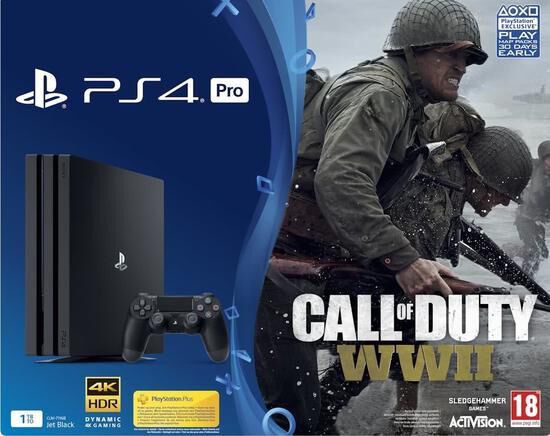 PS4 Pro 1TB + Call of Duty: World War II
