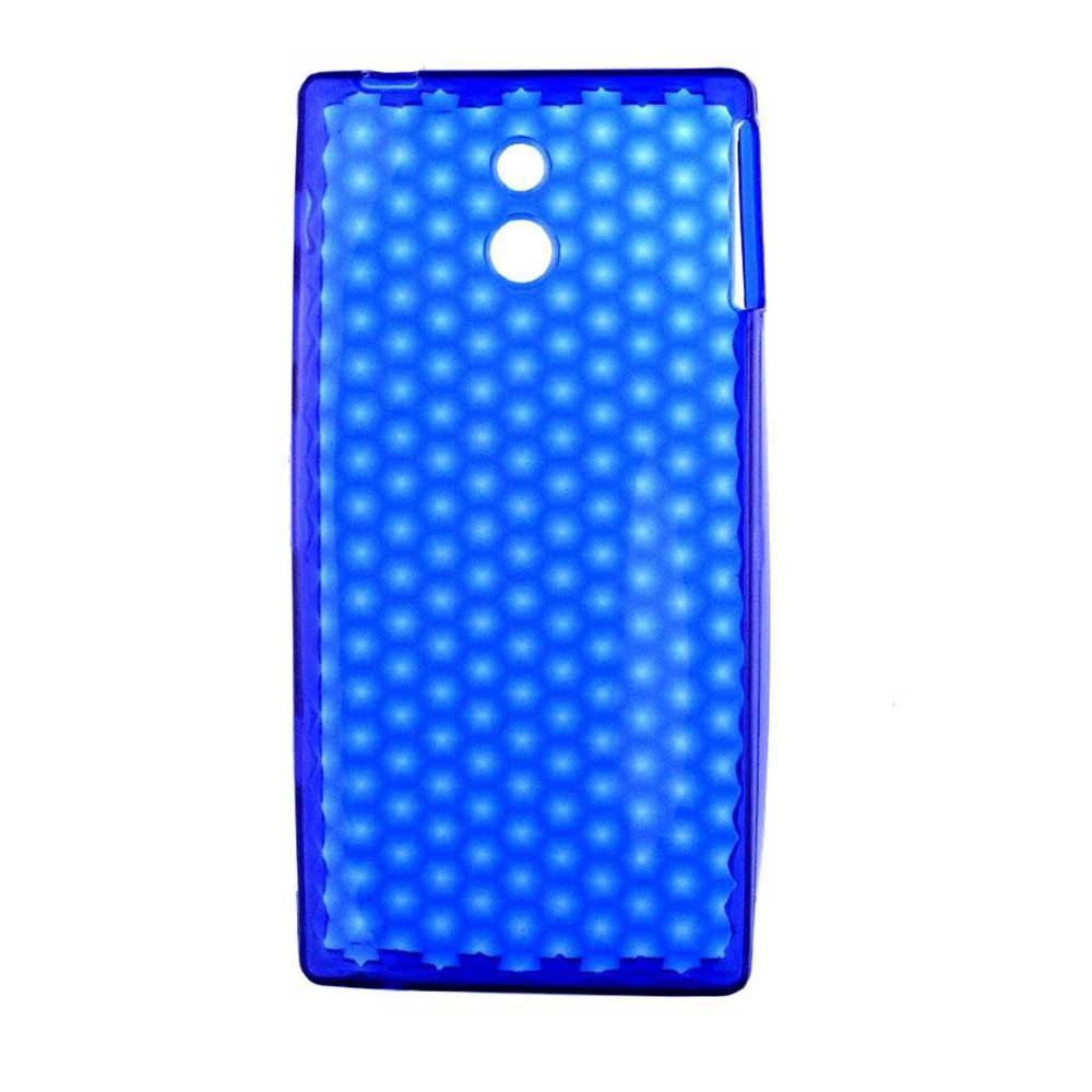 Coque silicone unie compatible Givré Bleu Sony Xperia P