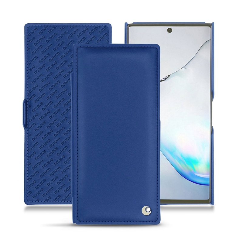 Funda de piel Samsung Galaxy Note10+ - Solapa horizontal - Azul - Piel lisa
