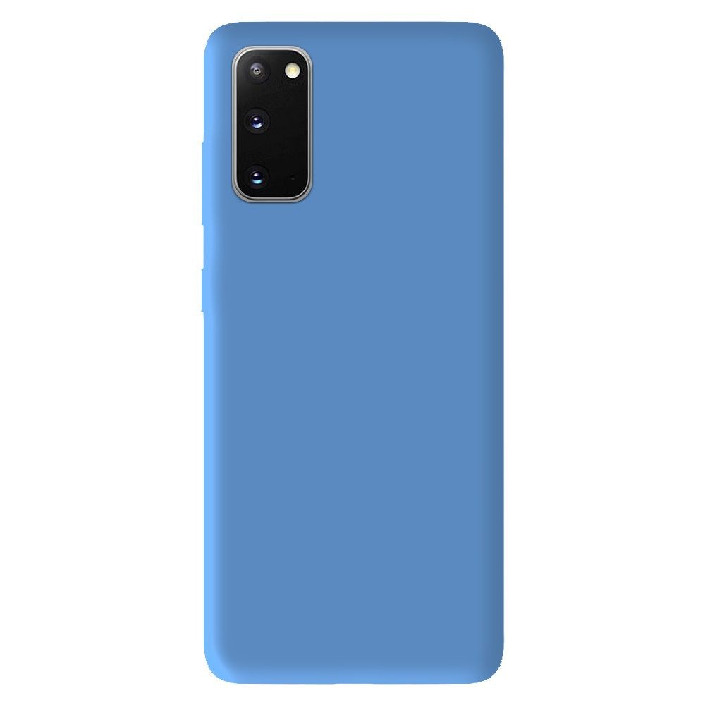 Coque silicone unie compatible Mat Bleu Samsung Galaxy A71
