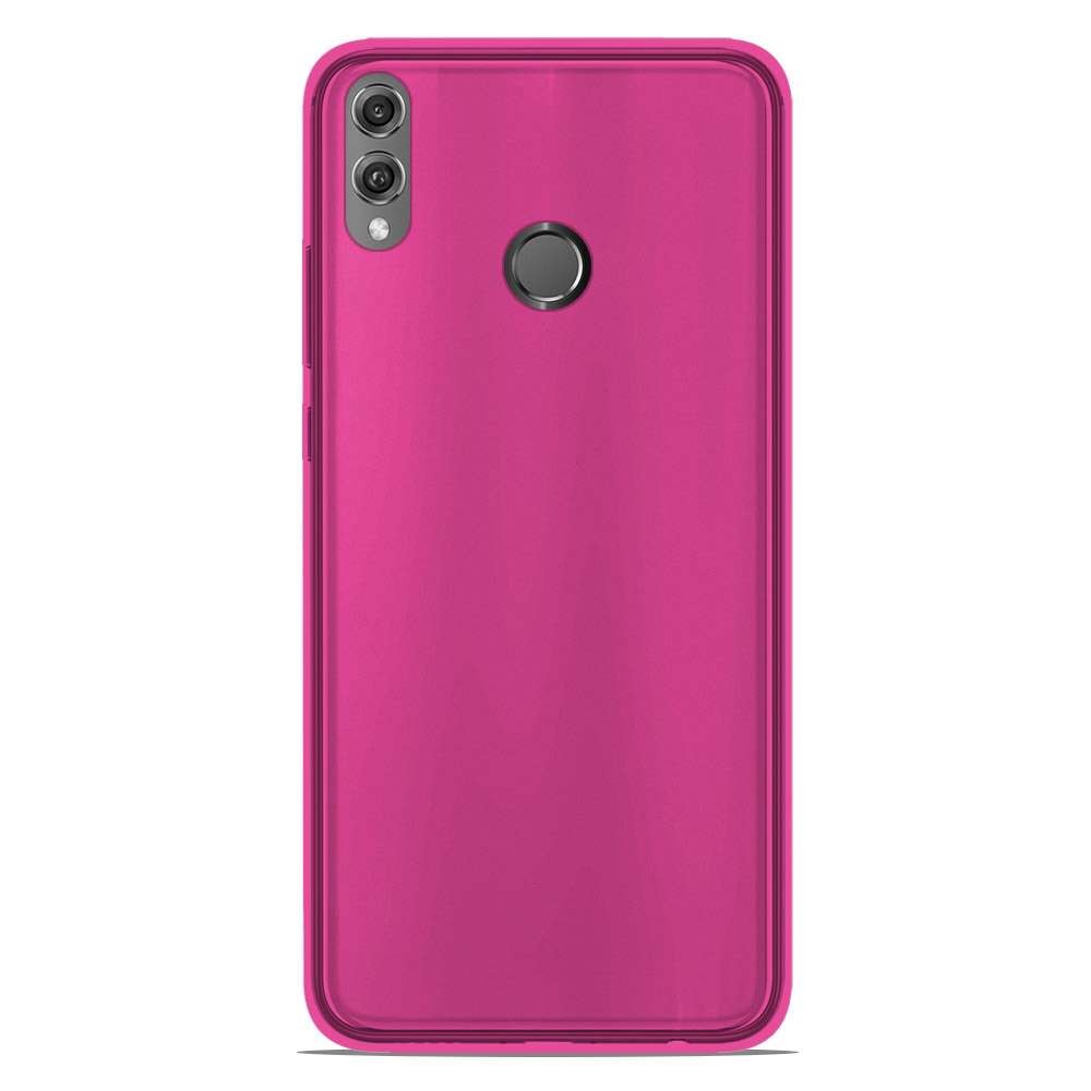 Coque silicone unie compatible Givré Rose Huawei Honor 8X