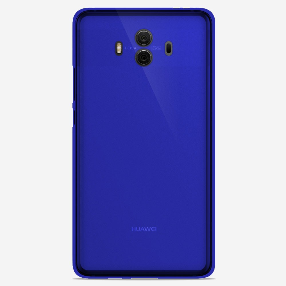Coque silicone unie compatible Givré Bleu Huawei Mate 10