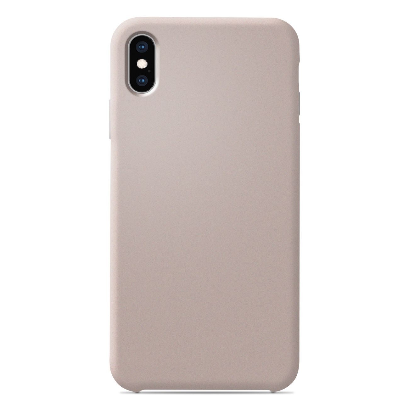 Coque silicone unie Soft Touch Sable rosé compatible Apple iPhone X iPhone XS