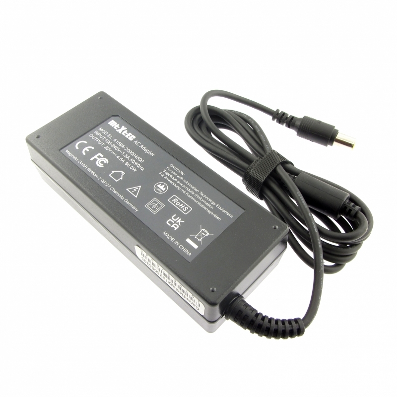 Charger (power supply), 20V, 4.5A for LENOVO 3000 N200 (0769) 15.4\'\', Plug 7.4 x 5.5 mm round