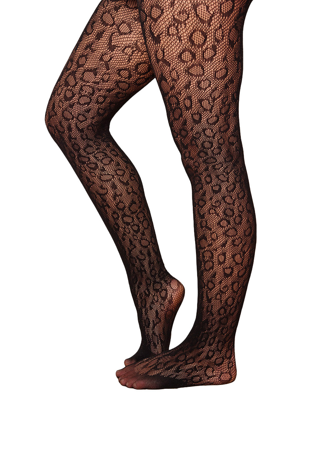 My Accessories London Leopard Fishnet Tights 1