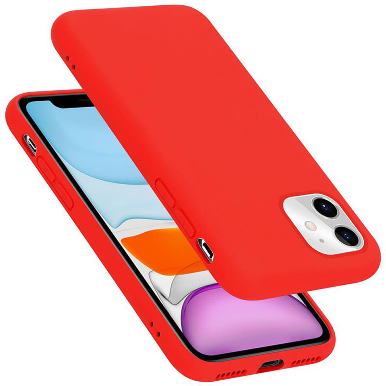 Coque pour Apple iPhone 11 en LIQUID RED Housse de protection Étui en silicone TPU flexible