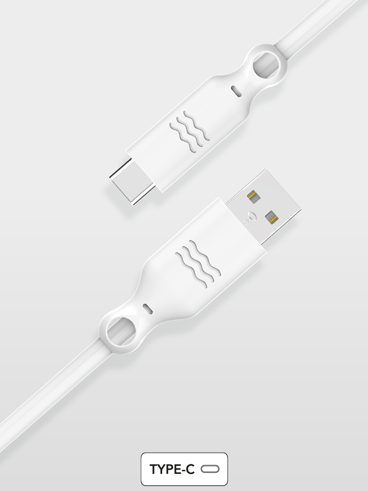 Câble Recyclable USB A/USB C 1,2m Blanc Just Green