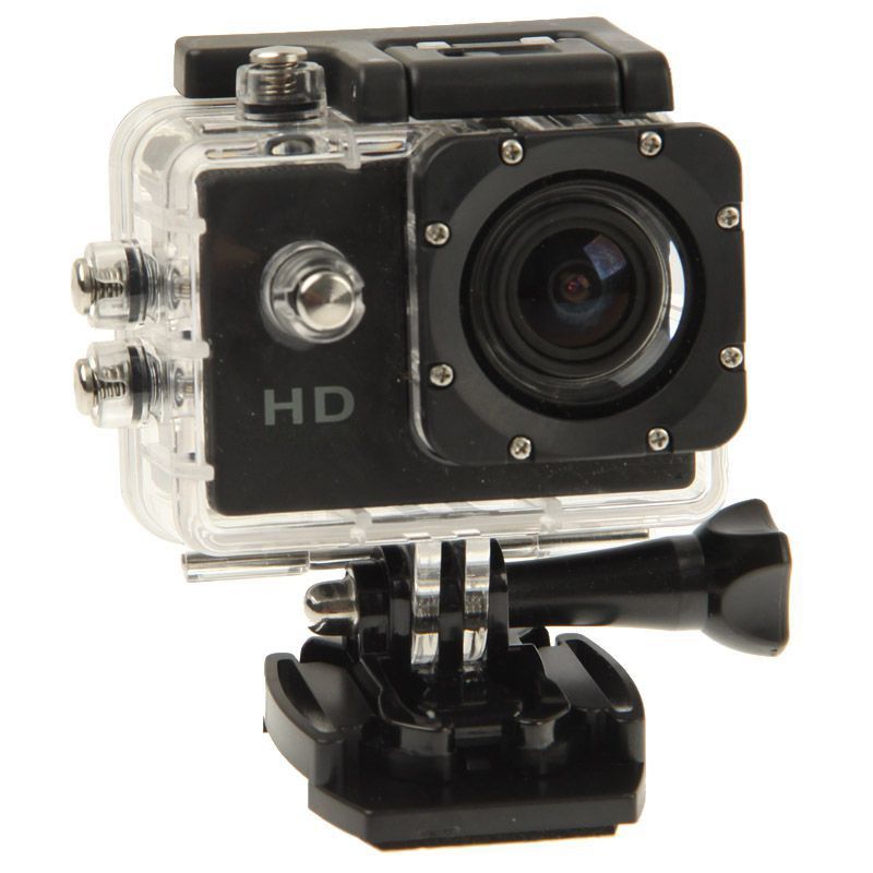 Mini Caméra Sport HD 720P Étanche 30M Écran 1.5' Photos Vidéo 140° Noir 8 Go YONIS