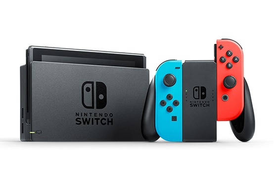 Switch & Mario & Lapins Crétins - console de jeux portables 15,8 cm (6.2'') 32 Go Écran tactile Wifi Bleu, Gris, Rouge