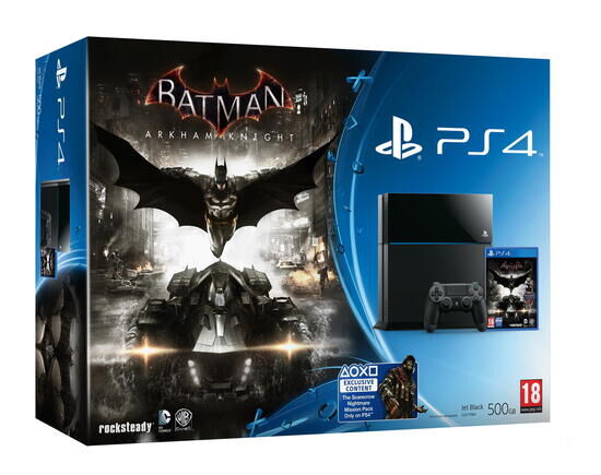Console PlayStation 4 - jet black + Batman Arkham Knight