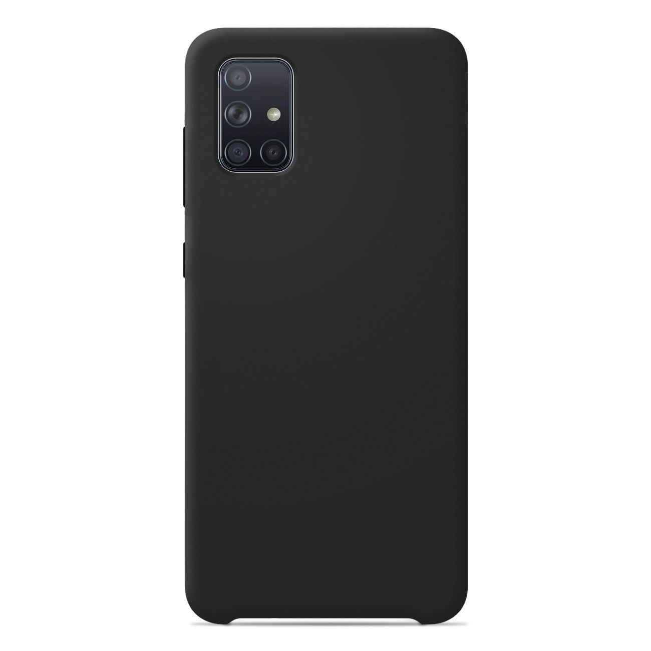 Coque silicone unie Soft Touch Noir compatible Samsung Galaxy A51